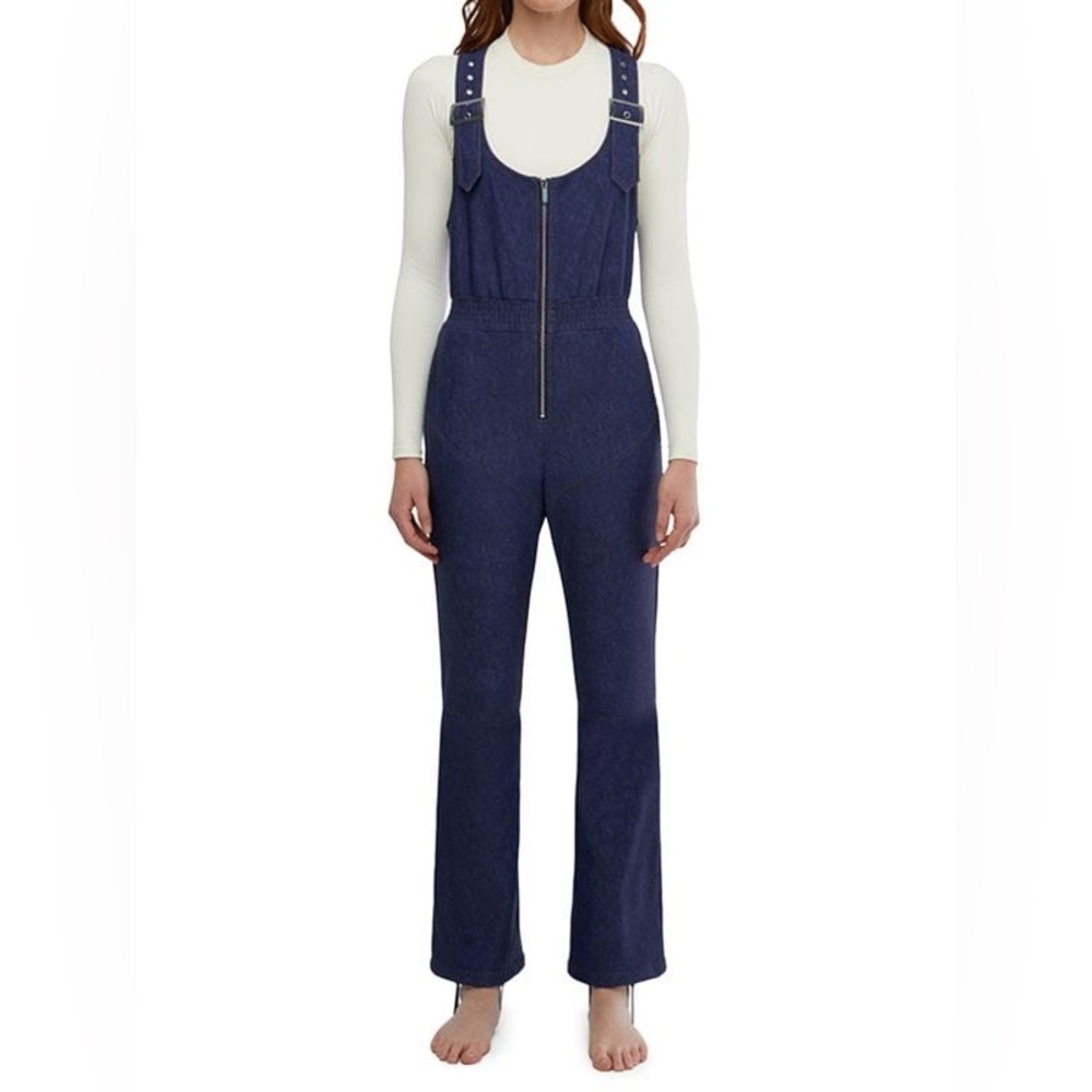 Women's Blue Denim Ski Overalls